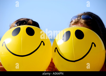 smiley face beach ball