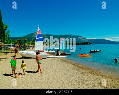 Corfu Island, Dassia Beach Stock Photo