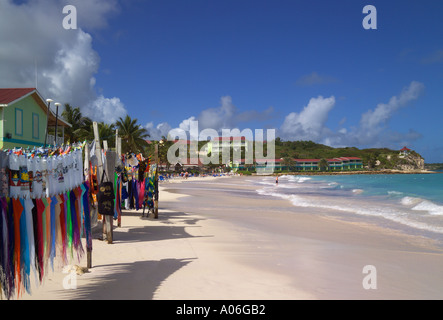 Beachwear for sale Pineapple Beach Long Bay Antigua Caribbean Stock Photo