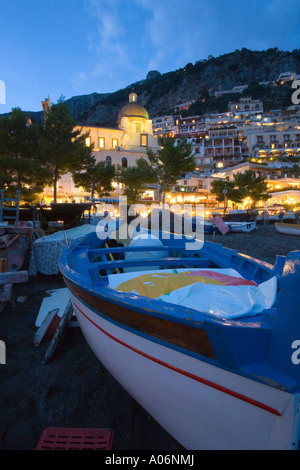 View from the beach at Positano Italy Stock Photo