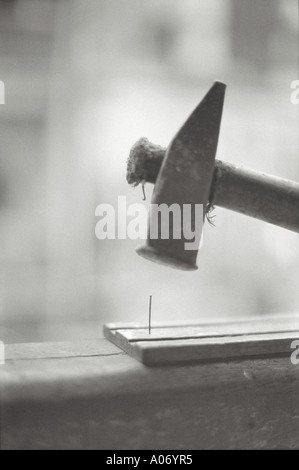 hammer and nail Stock Photo