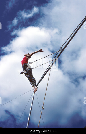 Trapeze artist Stock Photo