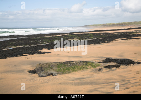 Inter tidal zone carboniferous limestone rock Fanore beach County Clare Ireland Stock Photo