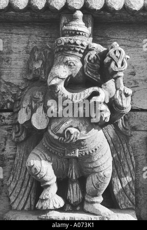 Ganesh made of wood near Chennai Tamil Nadu India Stock Photo