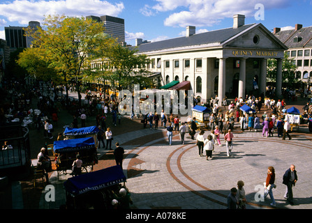 Quincy Market in Boston, Massachusetts. Stock Photo