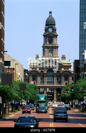 City Hall and Main Street in Fort Worth, Texas. Stock Photo