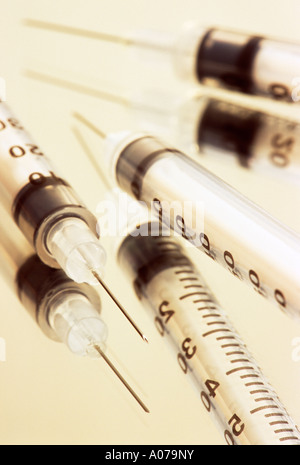 Hypodermic needles Stock Photo