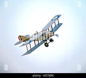 Bristol F2b biplane fighter of WWI flying in UK in the 1970s D8096 Stock Photo