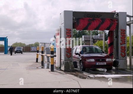 An automatic car wash in Limerick Ireland Stock Photo