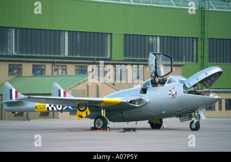 The de Havilland DH 115 Vampire T11 two-seat jet trainer prototype.  GAV 4024-383 Stock Photo