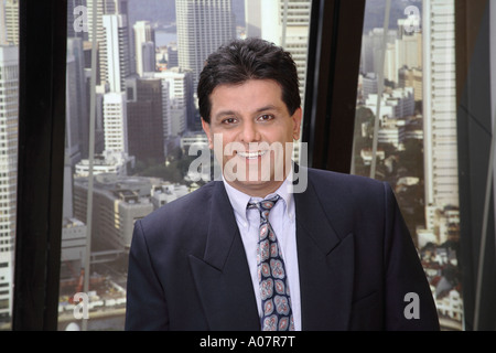 CEO in his cabin in business suit Stock Photo