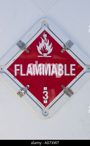 Flammable warning sign Stock Photo