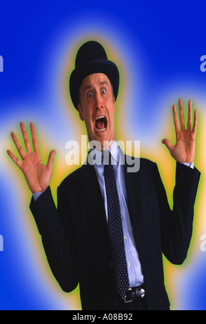 Scared businessman Stock Photo