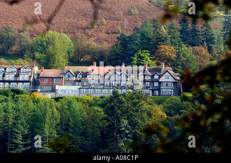 The Lake Vyrnwy Hotel in the middle of the Berwyn mountain range where Powys meets North East Wales. Stock Photo