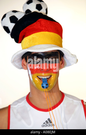 Deutscher Fussball Fan, German football fan portrait Stock Photo