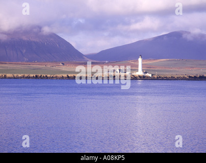 dh  SCAPA FLOW ORKNEY Graemsay Lighthouse and island Hoy hills Hoy Stock Photo