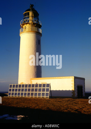 dh Noup Head Lighthouse WESTRAY ORKNEY Solar panels power panel powered Stock Photo