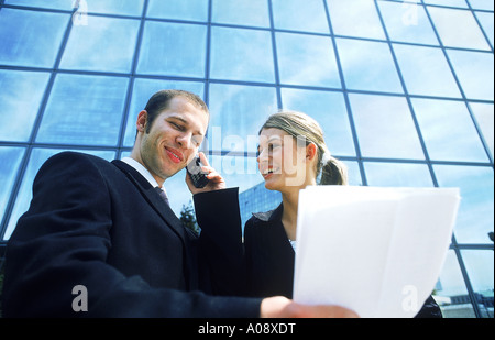 Young business executives discussing Stock Photo