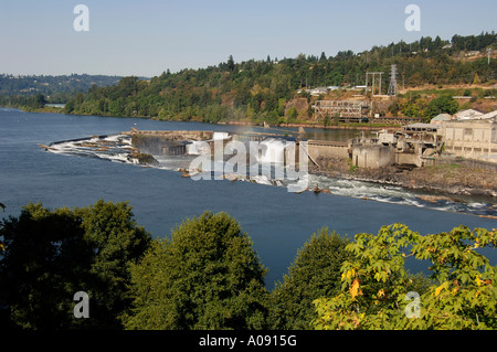 Willamette Falls Locks, Oregon City, Oregon, USA Stock Photo