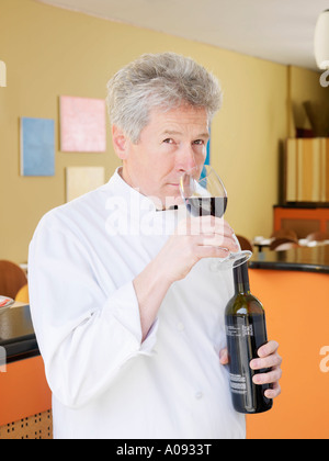 Portrait of Chef in Restaurant Stock Photo