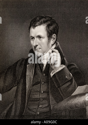 Sir Humphryy Davy, 1st Baronet, 1778 - 1829. English chemist and inventor of the Davy lamp. President of the royal Society. Stock Photo