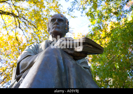 Yale University Theodore Dwight Woolsey statue on Old Campus New Haven Connecticut USA Stock Photo