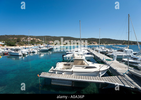 Harbour at Porto Pollo, near Propriano, Gulf of Valinco, Alta Rocca region, Corsica, France