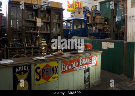 Garage in The Town Circa 1913 Beamish North of England Open Air Museum County Durham Stock Photo