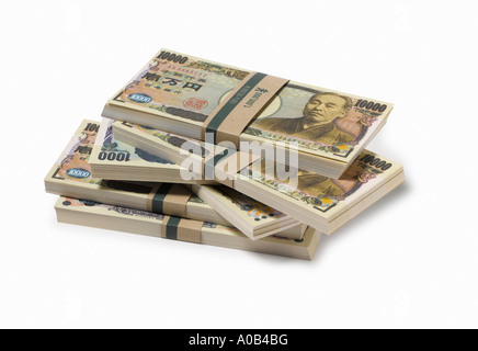 Pile of Japanese Yen Stock Photo