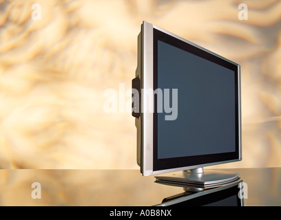 Plasma TV television flat screen horizontal Stock Photo