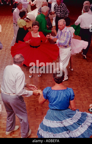 Retirees dance at community center in Port St Lucie Florida Stock Photo