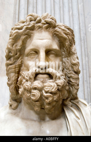 Bust of a bearded man in the Vatican Museum Rome Italy Stock Photo