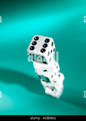 Dice elevated view Stock Photo