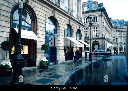 Place Vendome Nobelboutique Cartier Paris Frankreich Stock Photo