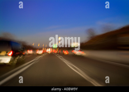 Cars Trucks & Lorries Speeding On Highway USA Stock Photo