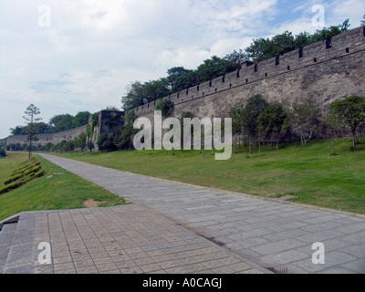 The City Wall and the City Gate Tower of Jingzhou in Hubei province China Stock Photo