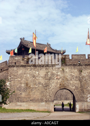 The City Wall and the City Gate Tower of Jingzhou in Hubei province China Stock Photo