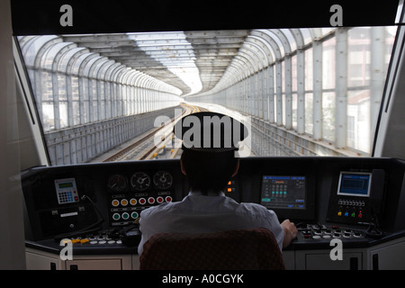 Light rail system, Wuhan, China Stock Photo