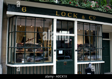 Lock and Co Lock & Company Hatters St James's Street London Stock Photo