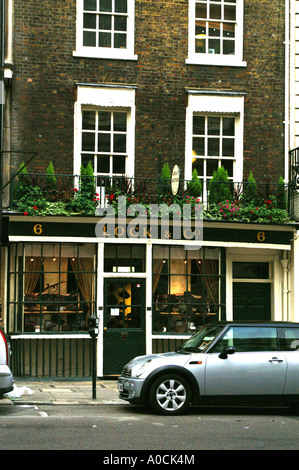 Lock and Co Lock & Company Hatters St James's Street London Mini car Stock Photo