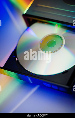 Still life of disc in computer drive Stock Photo