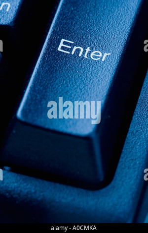 Still life of enter key on keyboard Stock Photo