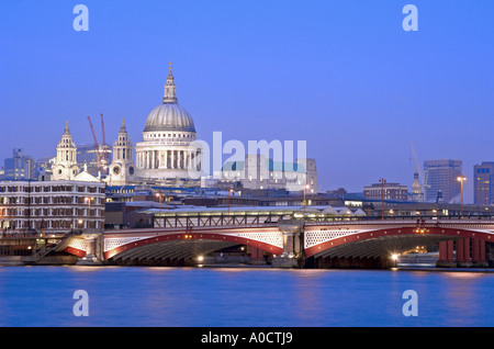 St Paul's Cathedral and Blackfriars Bridge, London, United Kingdom Stock Photo