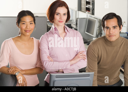 Portrait of three office workers Stock Photo