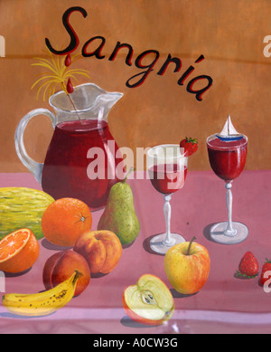 sangria poster Stock Photo