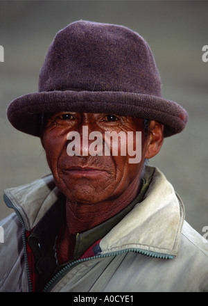 Changpa nomad fashion in Rachung Karu 4668 m Ladakh Northern India Stock Photo