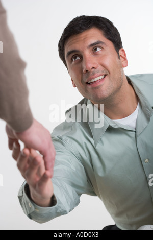 Two men shaking hands Stock Photo