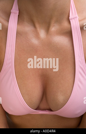 Close up of female chest Stock Photo - Alamy