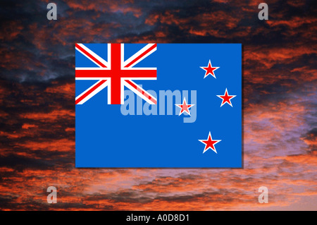 FLAG OF NEW ZEALAND Stock Photo