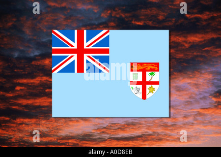 Flag of Fiji Islands Stock Photo